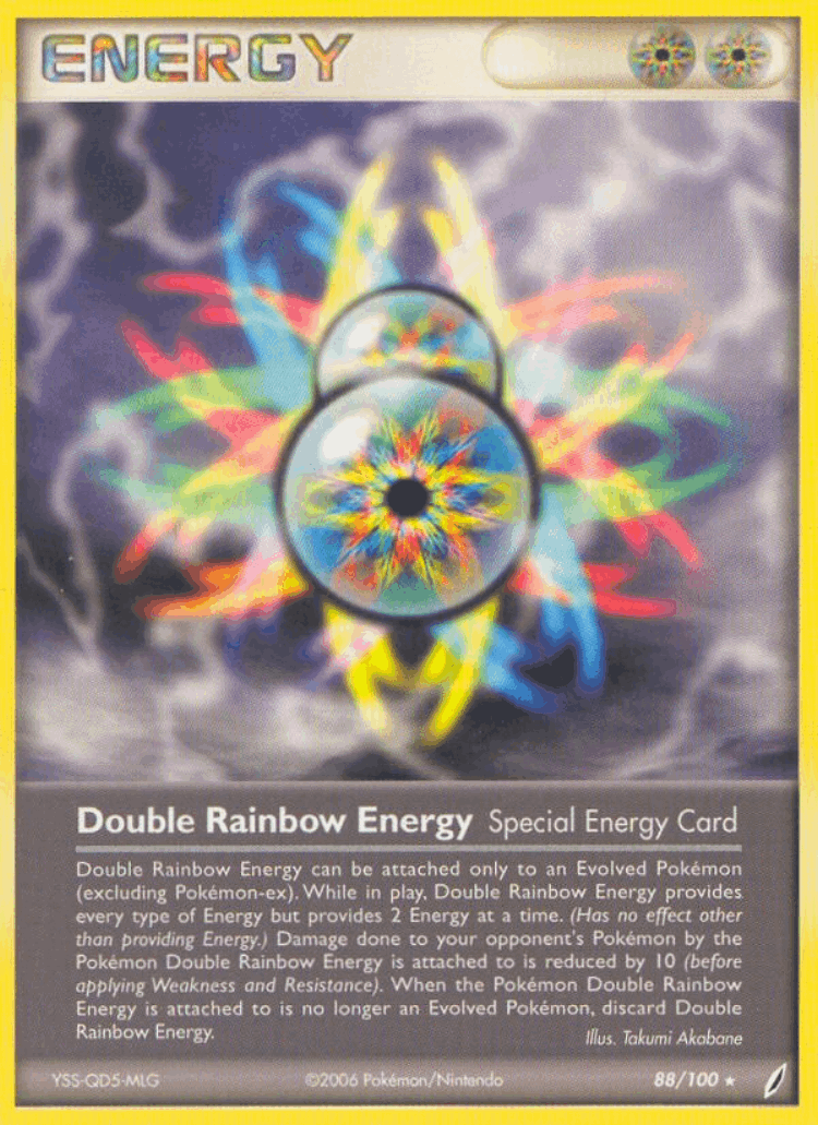 Double Rainbow Energy #88 from Crystal Guardians - Rare - Illustrated by Takumi Akabane