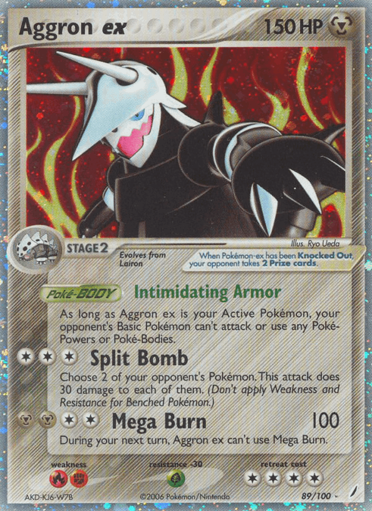 Aggron ex #89 from Crystal Guardians - Rare Holo EX - Illustrated by Ryo Ueda