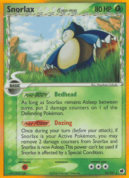 Snorlax δ Pokémon TCG card art