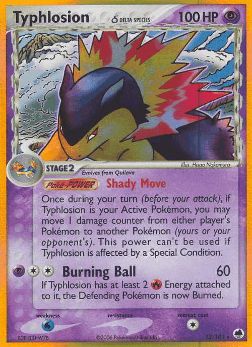 Typhlosion δ Pokémon TCG card art