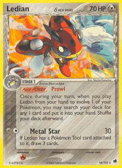 Ledian δ Pokémon TCG card art
