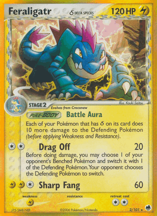Feraligatr δ Pokémon TCG card art