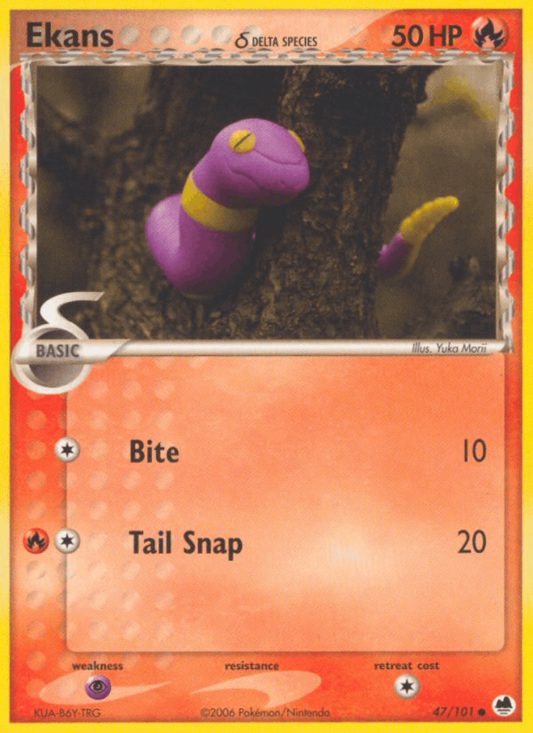 Ekans δ #47 from Dragon Frontiers - Common - Illustrated by Yuka Morii