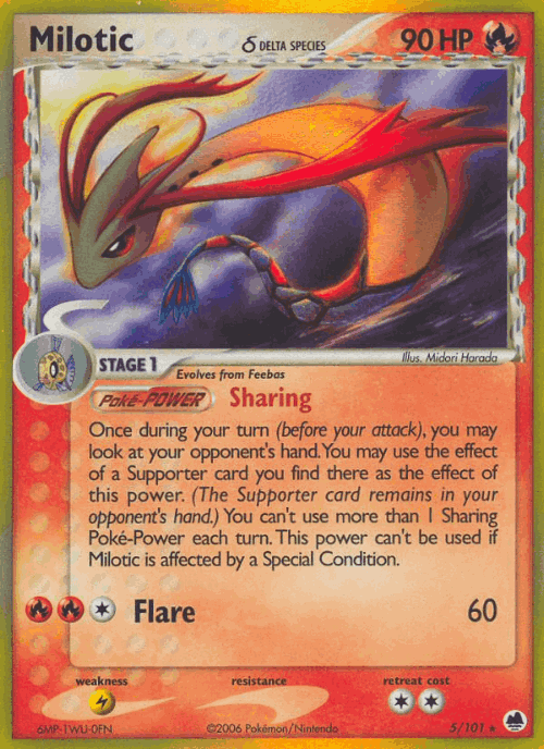 Milotic δ Pokémon TCG card art