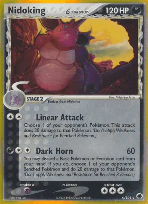 Nidoking δ Pokémon TCG card art