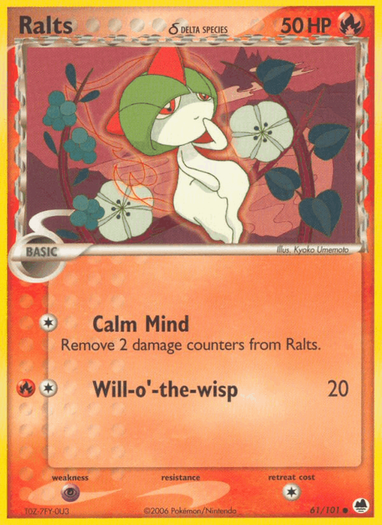 Ralts δ #61 from Dragon Frontiers - Common - Illustrated by Kyoko Umemoto