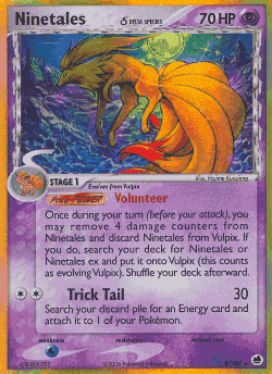 Ninetales δ Pokémon TCG card art
