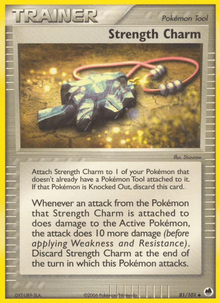 Strength Charm #81 from Dragon Frontiers - Uncommon - Illustrated by Shizurow