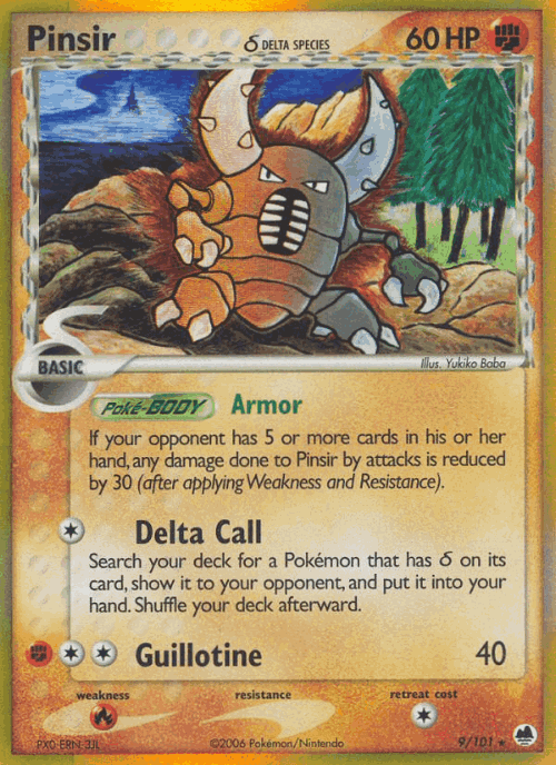 Pinsir δ Pokémon TCG card art