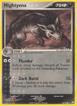 Mightyena Pokémon TCG card art