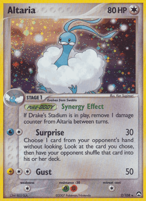 Altaria #2 from Power Keepers - Rare Holo - Illustrated by Ken Sugimori