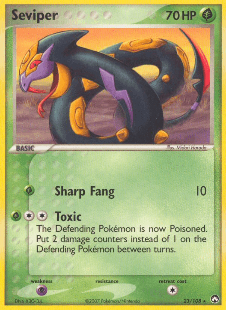 Seviper #23 from Power Keepers - Rare - Illustrated by Midori Harada