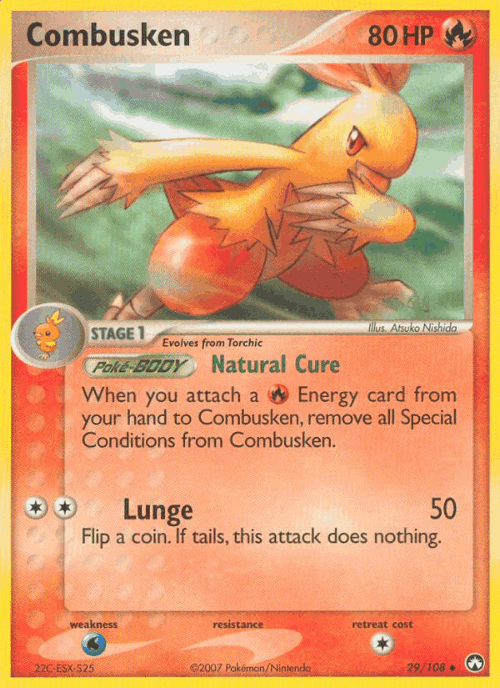 Combusken #29 from Power Keepers - Uncommon - Illustrated by Atsuko Nishida