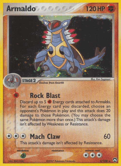 Armaldo Pokémon TCG card art