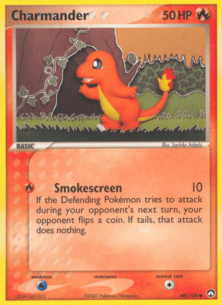 Charmander #48 from Power Keepers - Common - Illustrated by Sachiko Adachi