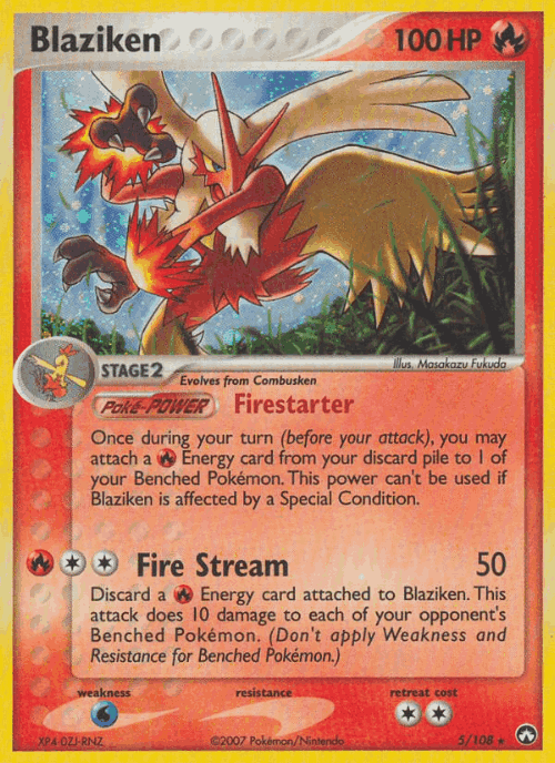 Blaziken Pokémon TCG card art