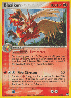 Blaziken Pokémon TCG card art
