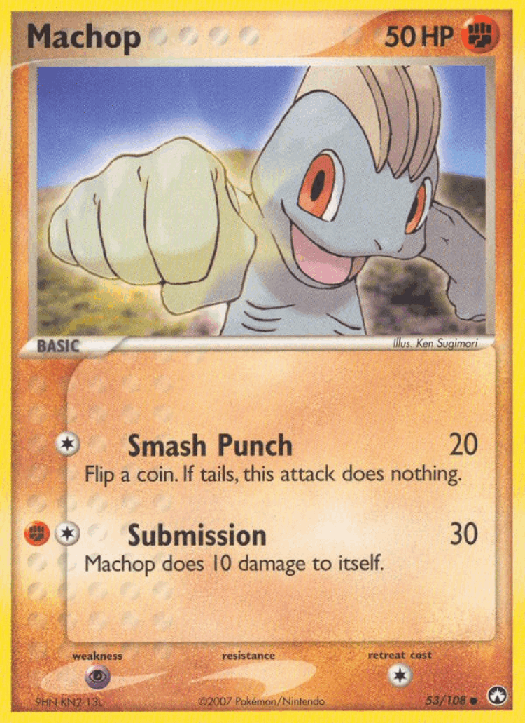 Machop #53 from Power Keepers - Common - Illustrated by Ken Sugimori