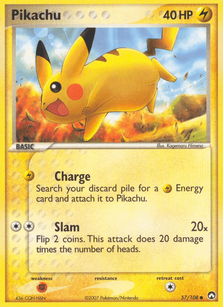 Pikachu #57 from Power Keepers - Common - Illustrated by Kagemaru Himeno