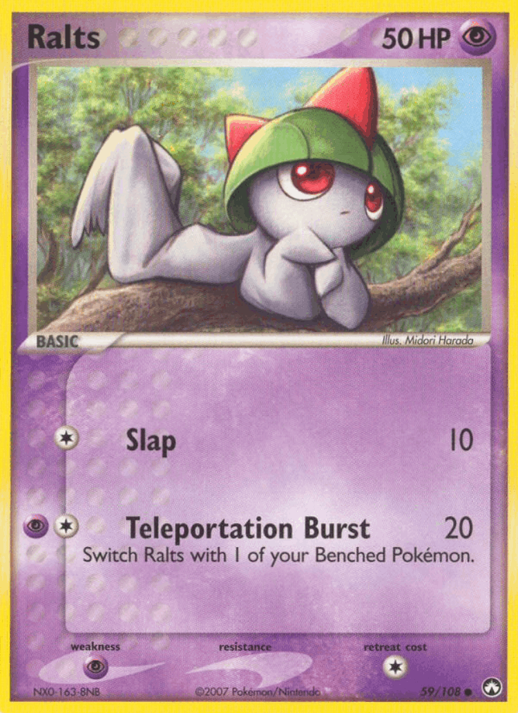 Ralts #59 from Power Keepers - Common - Illustrated by Midori Harada