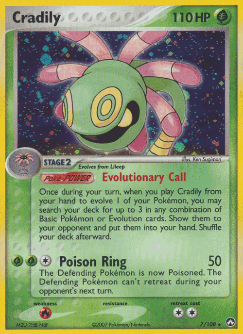 Cradily Pokémon TCG card art