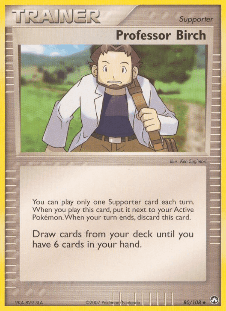 Professor Birch #80 from Power Keepers - Uncommon - Illustrated by Ken Sugimori