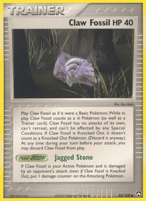 Claw Fossil #84 from Power Keepers - Common - Illustrated by Ryo Ueda