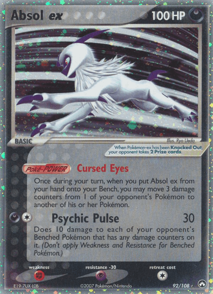 Absol ex #92 from Power Keepers - Rare Holo EX - Illustrated by Ryo Ueda