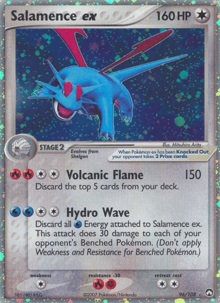 Salamence ex #96 from Power Keepers - Rare Holo EX - Illustrated by Mitsuhiro Arita