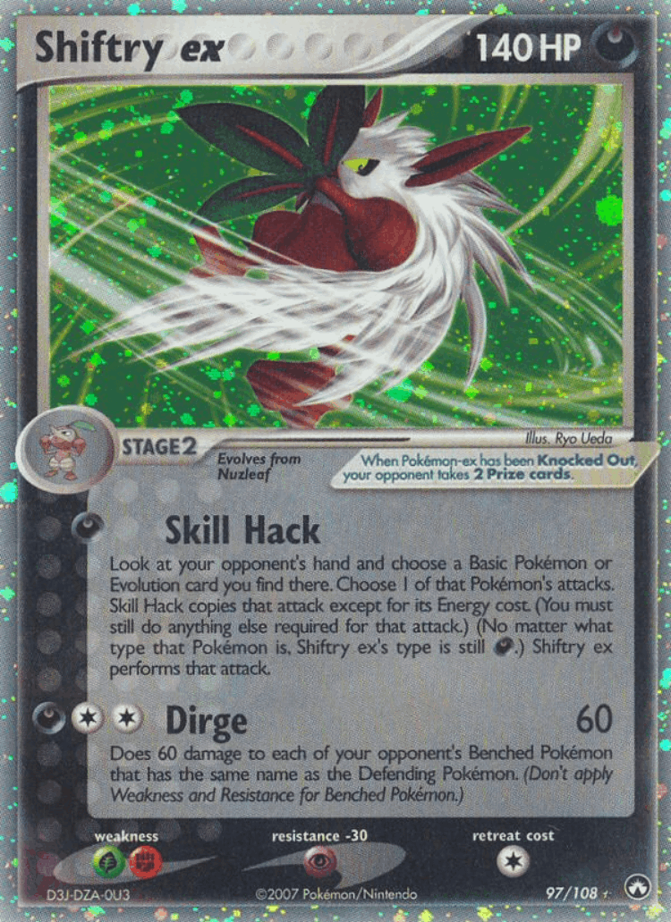 Shiftry ex #97 from Power Keepers - Rare Holo EX - Illustrated by Ryo Ueda