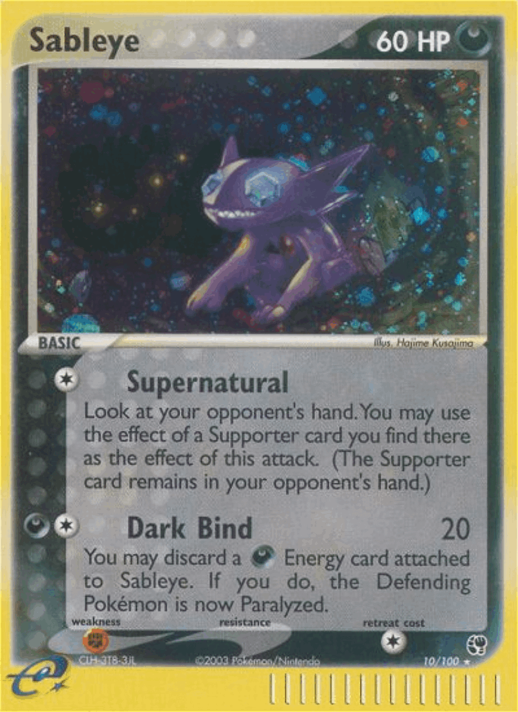 Sableye #10 from Sandstorm - Rare Holo - Illustrated by Hajime Kusajima