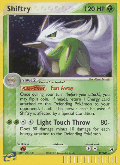 Shiftry #12 from Sandstorm - Rare Holo - Illustrated by Atsuko Nishida