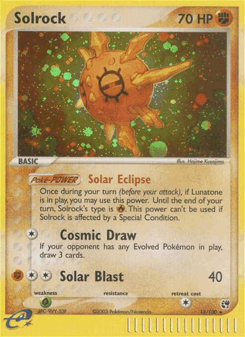 Solrock Pokémon TCG card art