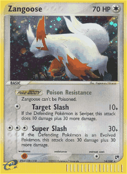 Zangoose Pokémon TCG card art
