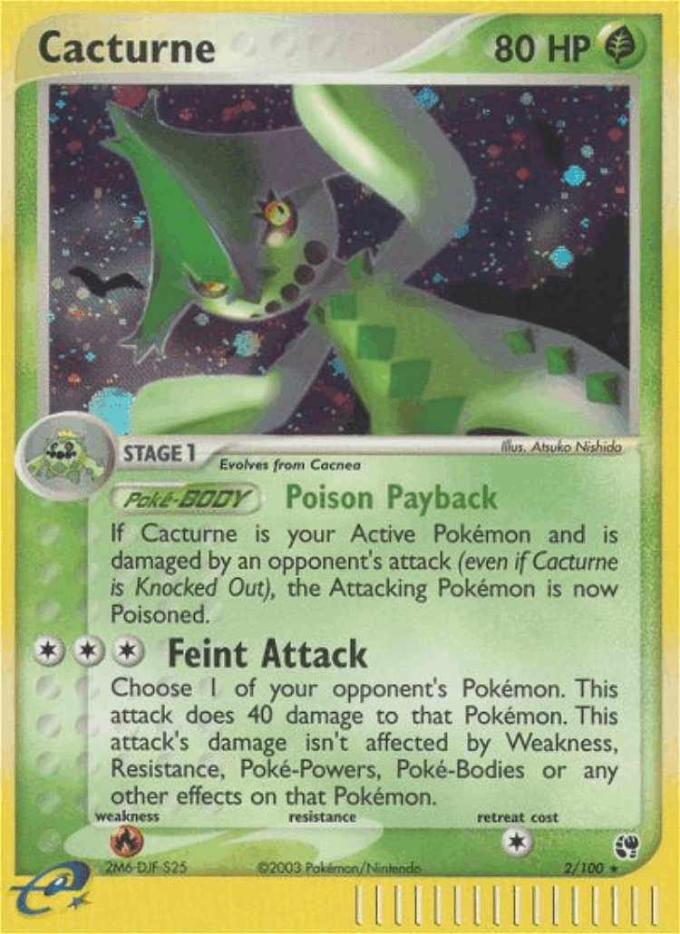 Cacturne #2 from Sandstorm - Rare Holo - Illustrated by Atsuko Nishida