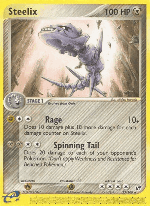 Steelix #23 from Sandstorm - Rare - Illustrated by Midori Harada