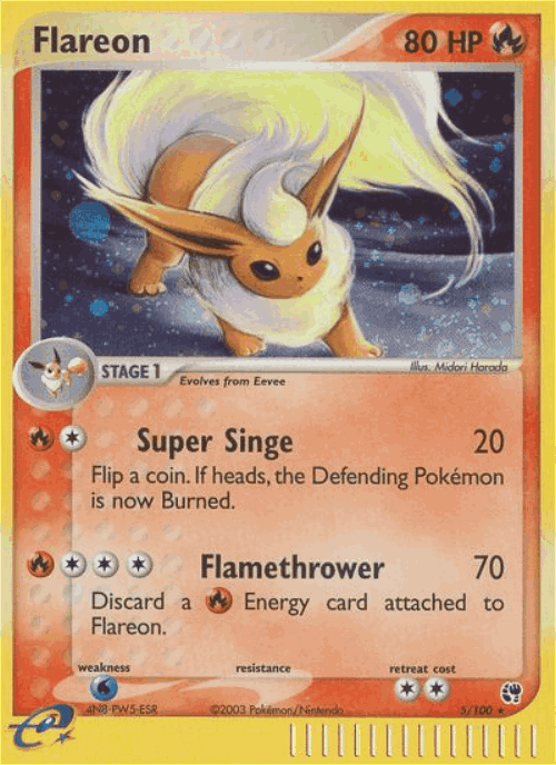 Flareon Pokémon TCG card art