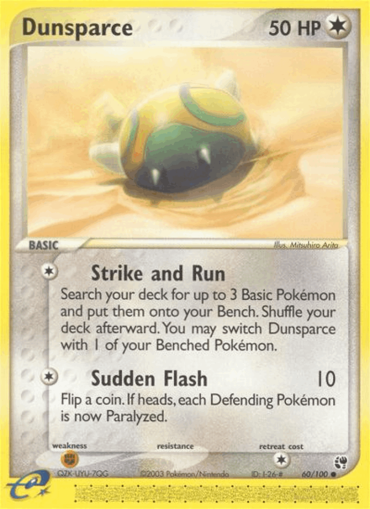Dunsparce #60 from Sandstorm - Common - Illustrated by Mitsuhiro Arita