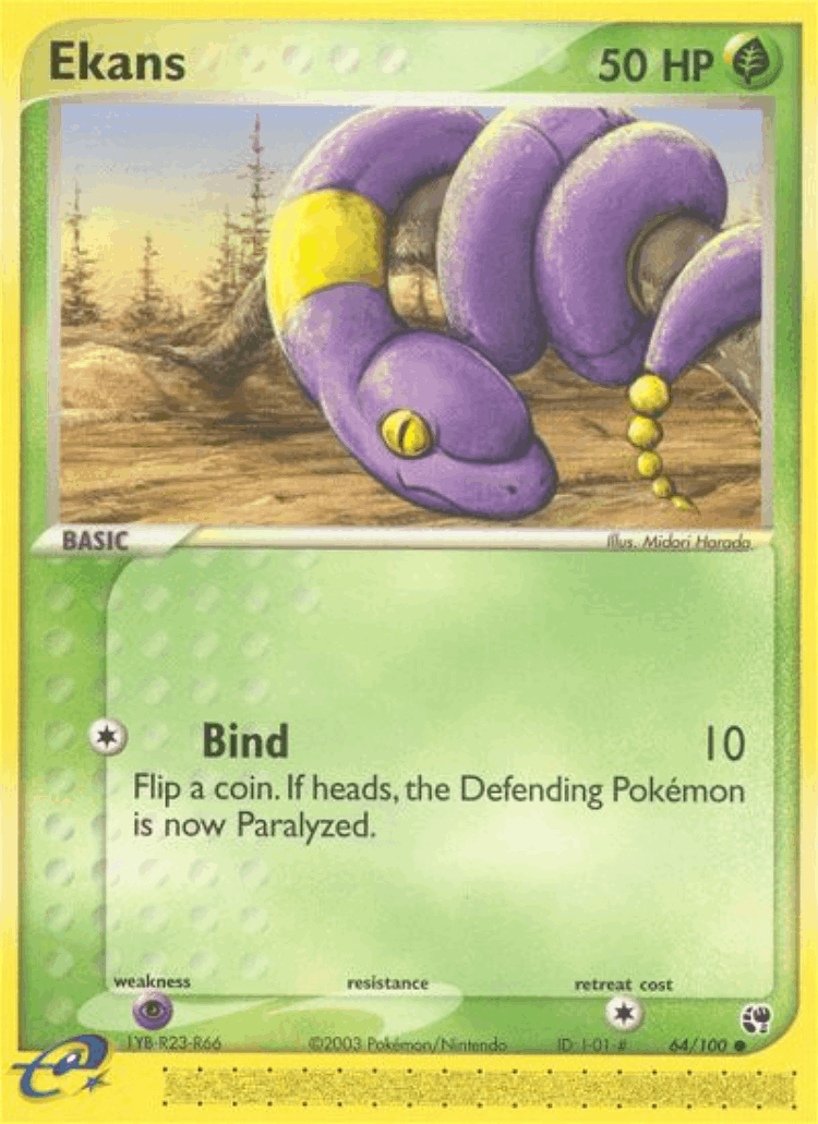 Ekans #64 from Sandstorm - Common - Illustrated by Midori Harada