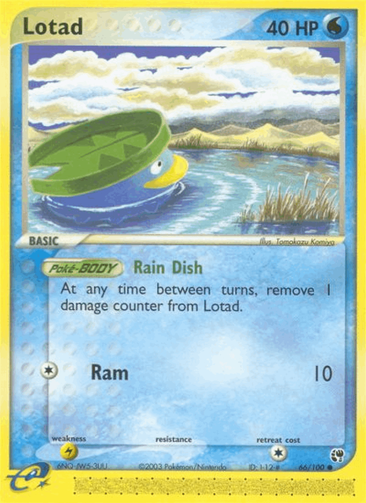 Lotad #66 from Sandstorm - Common - Illustrated by Tomokazu Komiya