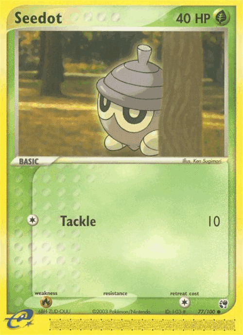 Seedot #77 from Sandstorm - Common - Illustrated by Ken Sugimori