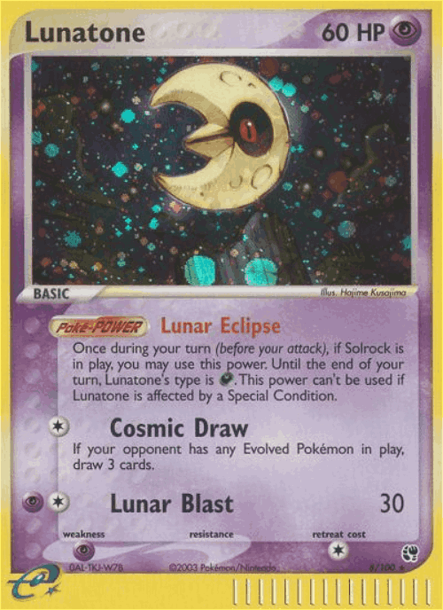 Lunatone Pokémon TCG card art