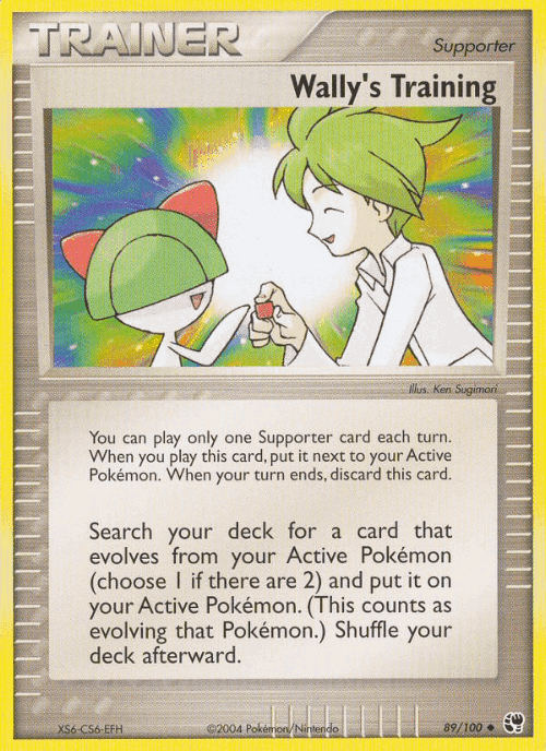 Wally's Training #89 from Sandstorm - Uncommon - Illustrated by Ken Sugimori