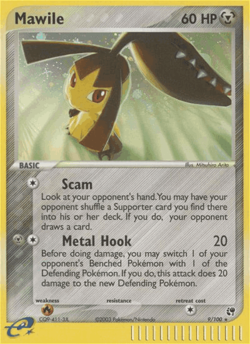 Mawile #9 from Sandstorm - Rare Holo - Illustrated by Mitsuhiro Arita