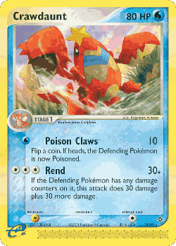 Crawdaunt Pokémon TCG card art