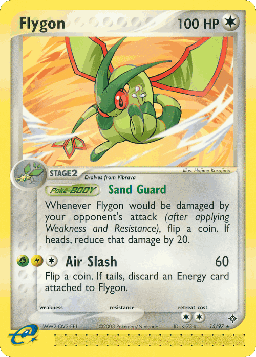 Flygon #15 from Dragon - Rare - Illustrated by Hajime Kusajima