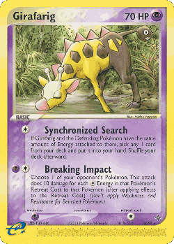 Girafarig Pokémon TCG card art