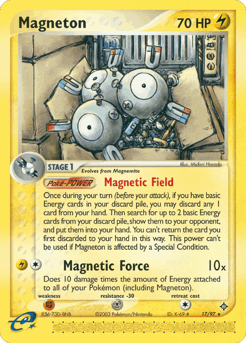 Magneton #17 from Dragon - Rare - Illustrated by Midori Harada