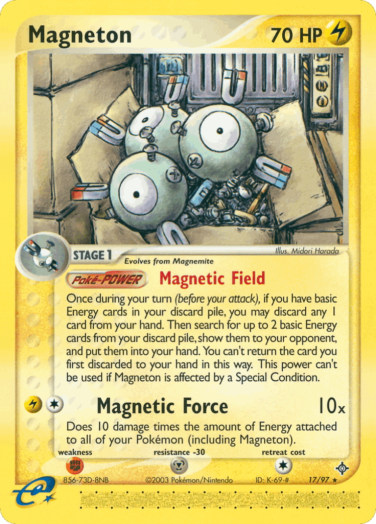 Magneton #17 from Dragon - Rare - Illustrated by Midori Harada