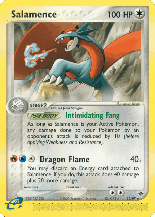 Salamence #19 from Dragon - Rare - Illustrated by Kouki Saitou